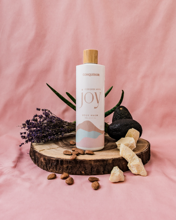 Conquer with Joy gentle body wash