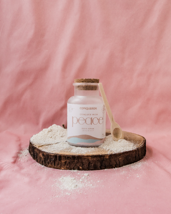 Conquer with Peace mineral bath soak